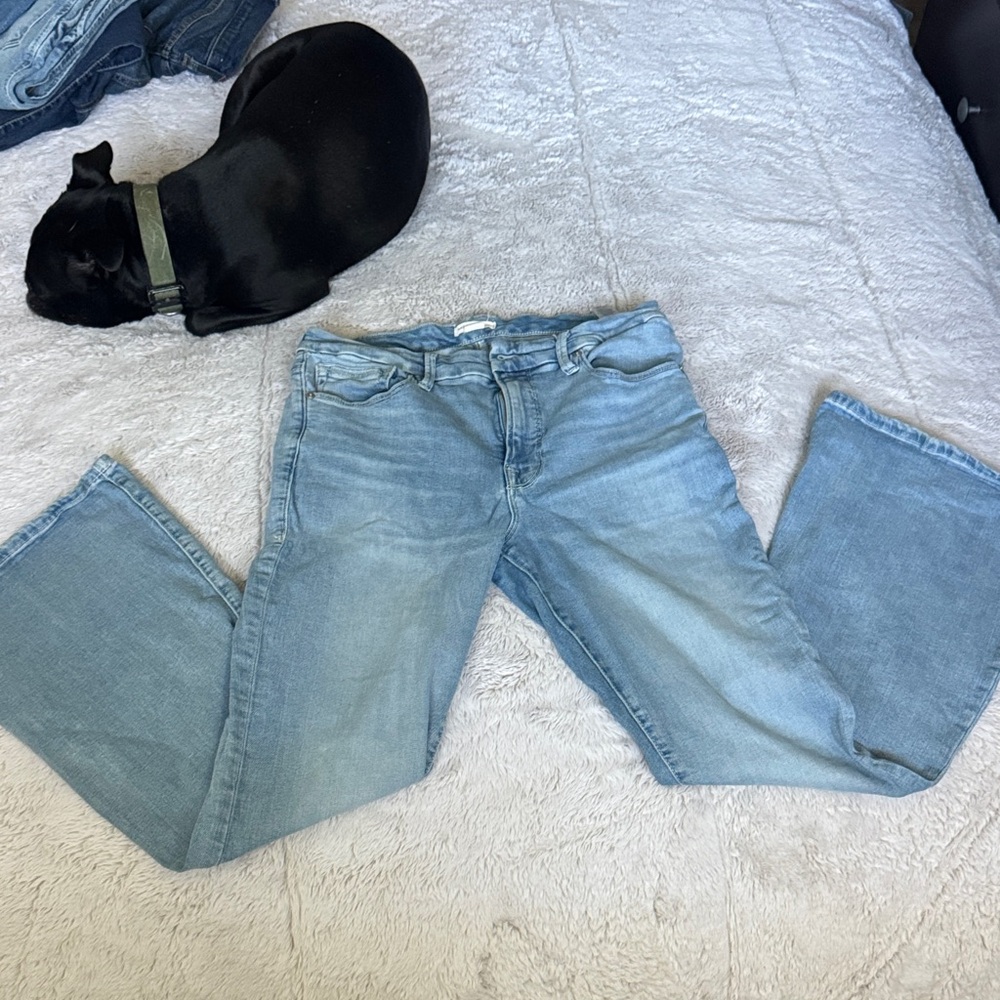 Good American Light Blue Flare Jeans